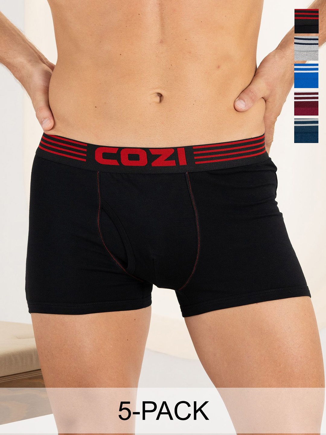 Lux Cozi Men Pack Of 4 Assorted Pure Cotton Trunk COZI_1122_LUXURY_AST_5PC, Black
Lux Cozi Men Pack Of 4 Assorted Pure Cotton Trunk COZI_1122_LUXURY_AST_5PC, Black