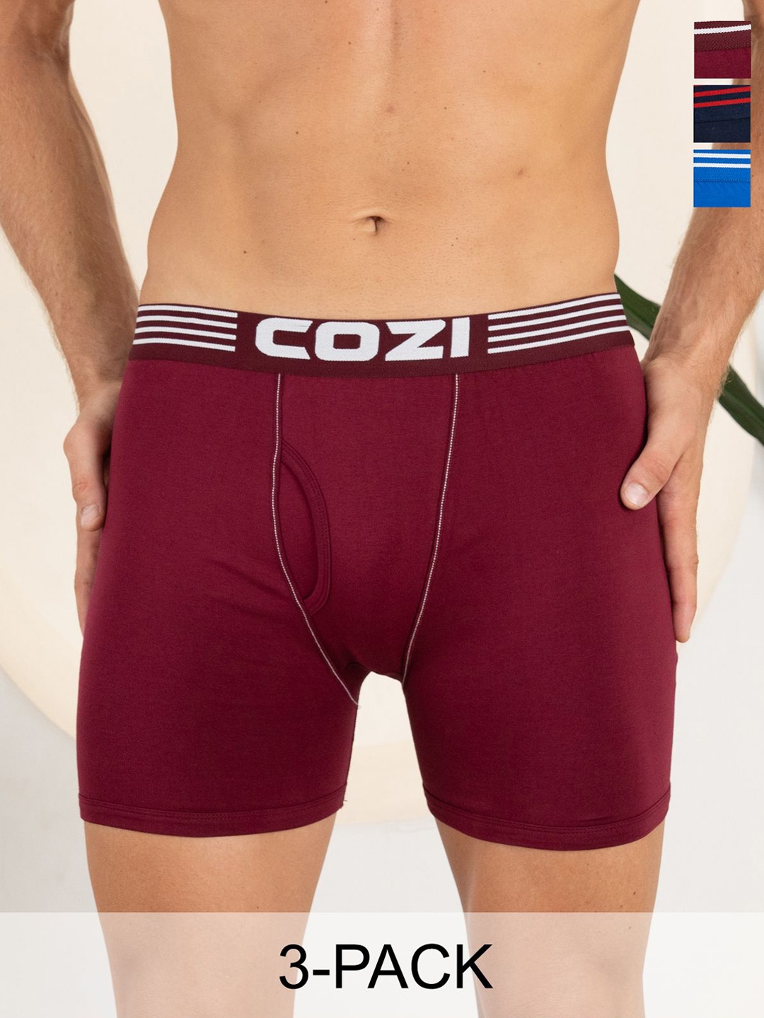 Lux Cozi Pack Of 3 Men Assorted Cotton Breathability Trunk COZI_1123_LUXURY_AST_3PC, Blue
Lux Cozi Pack Of 3 Men Assorted Cotton Breathability Trunk COZI_1123_LUXURY_AST_3PC, Blue