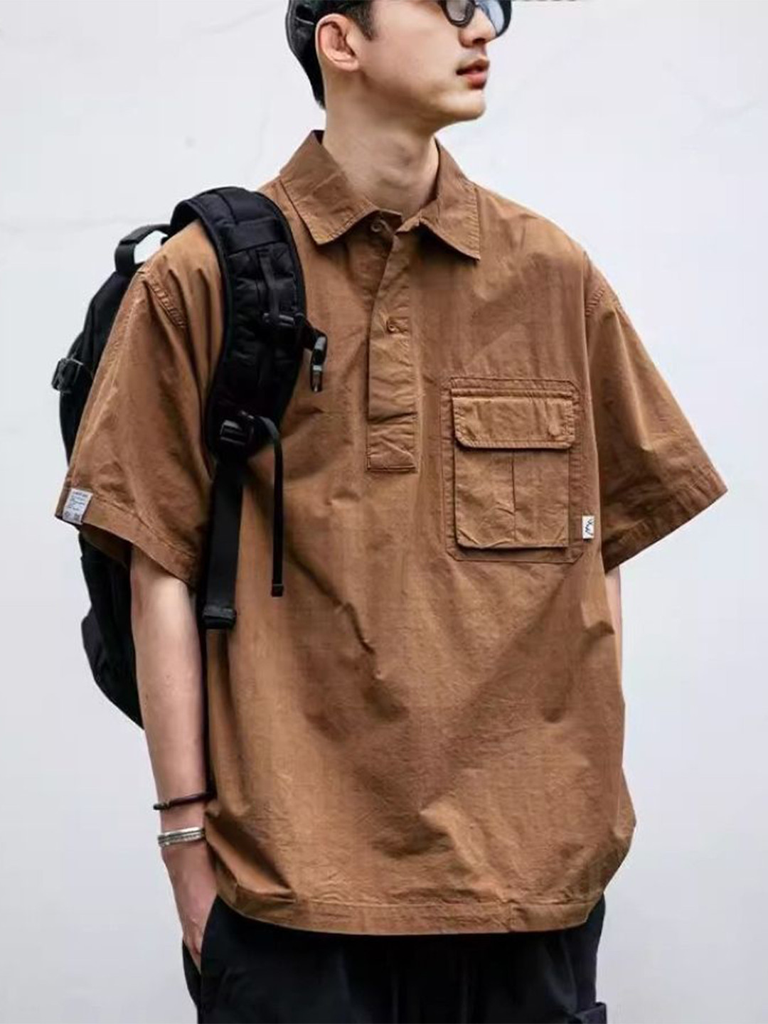 StyleCast Men Cutaway Collar Solid Relaxed Fit Casual Shirt, Brown
StyleCast Men Cutaway Collar Solid Relaxed Fit Casual Shirt, Brown