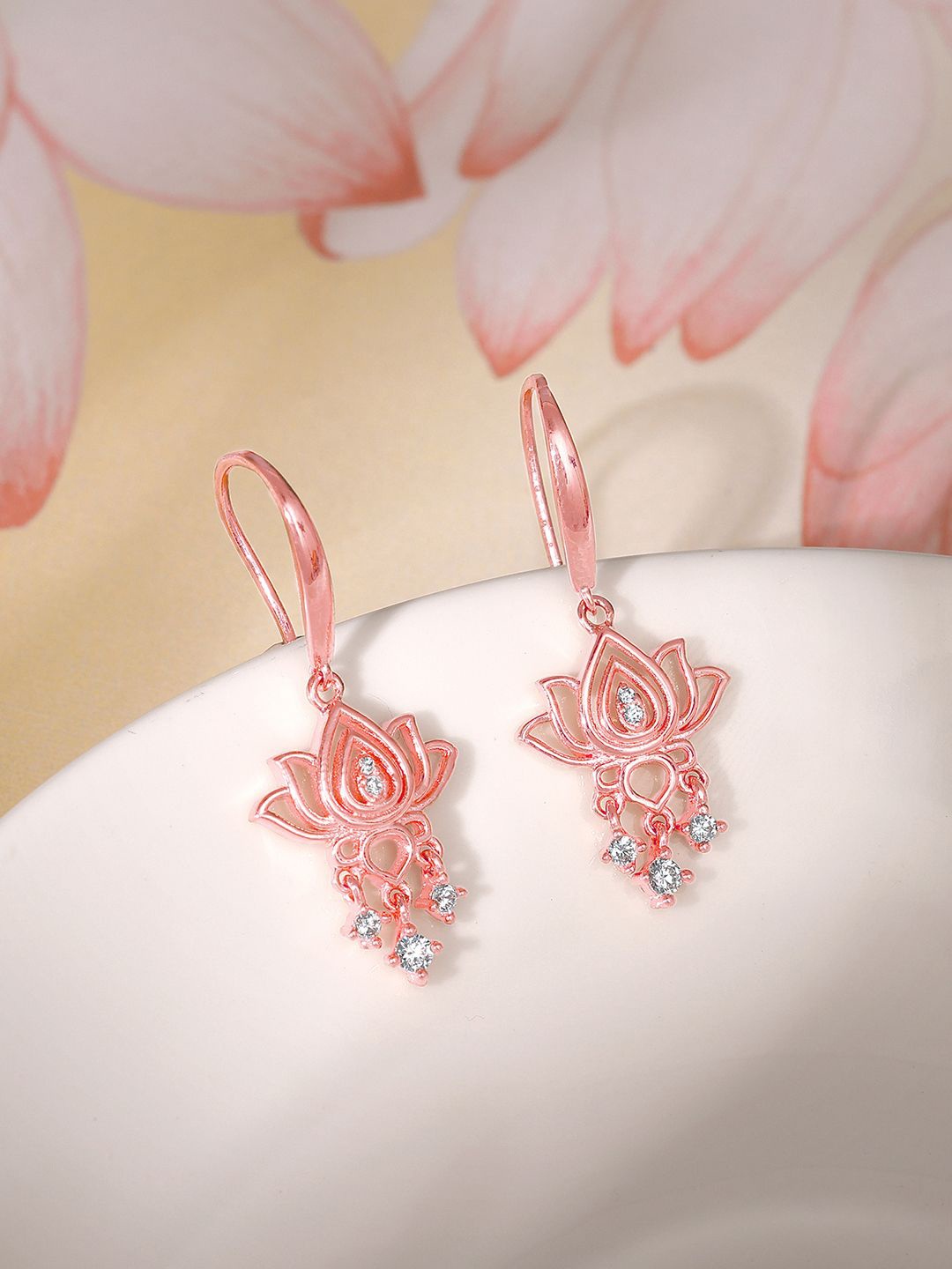 GIVA 925 Sterling Silver Rose Gold-Plated Zircon Studded Contemporary Drop Earrings
GIVA 925 Sterling Silver Rose Gold-Plated Zircon Studded Contemporary Drop Earrings