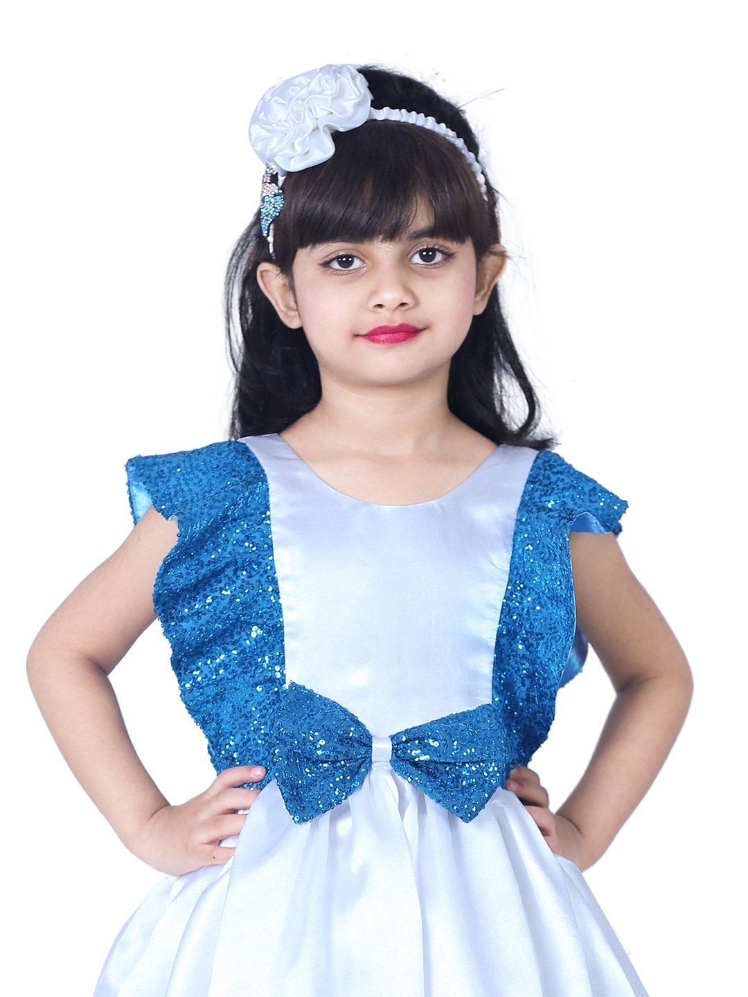 Wish little Girls Embellished Lace Frills Bows and Ruffles Fit and Flare Dress, Blue
Wish little Girls Embellished Lace Frills Bows and Ruffles Fit and Flare Dress, Blue