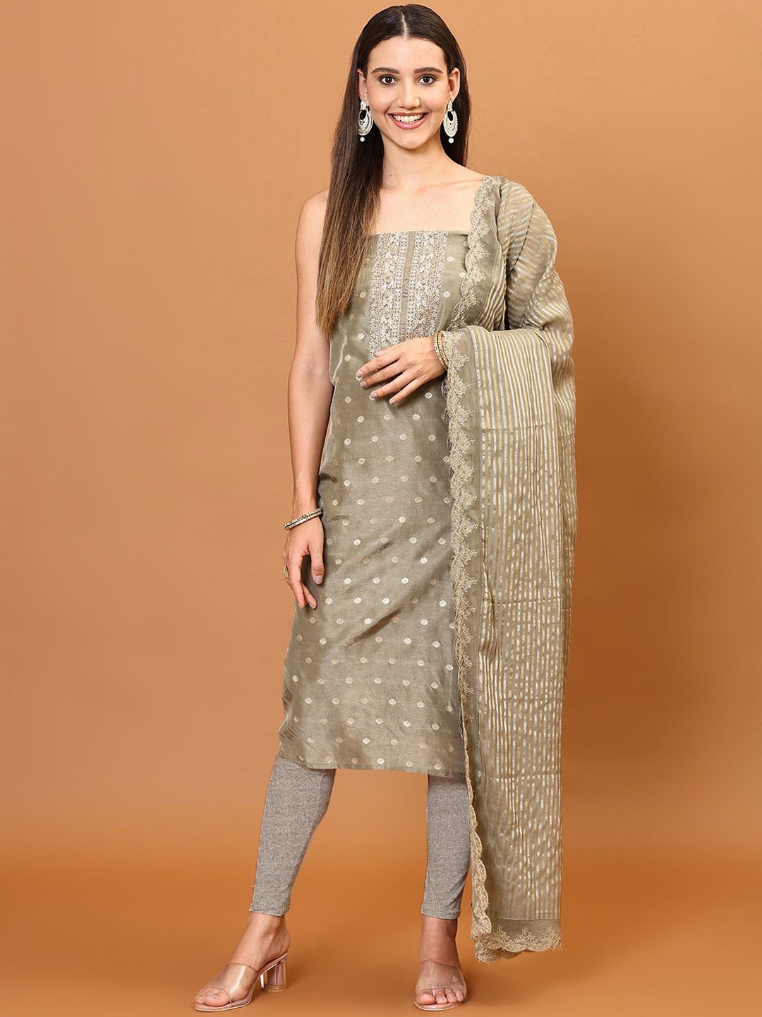 Meena Bazaar Floral Embroidered Thread Work Art Silk Unstitched Dress Material, Green
Meena Bazaar Floral Embroidered Thread Work Art Silk Unstitched Dress Material, Green