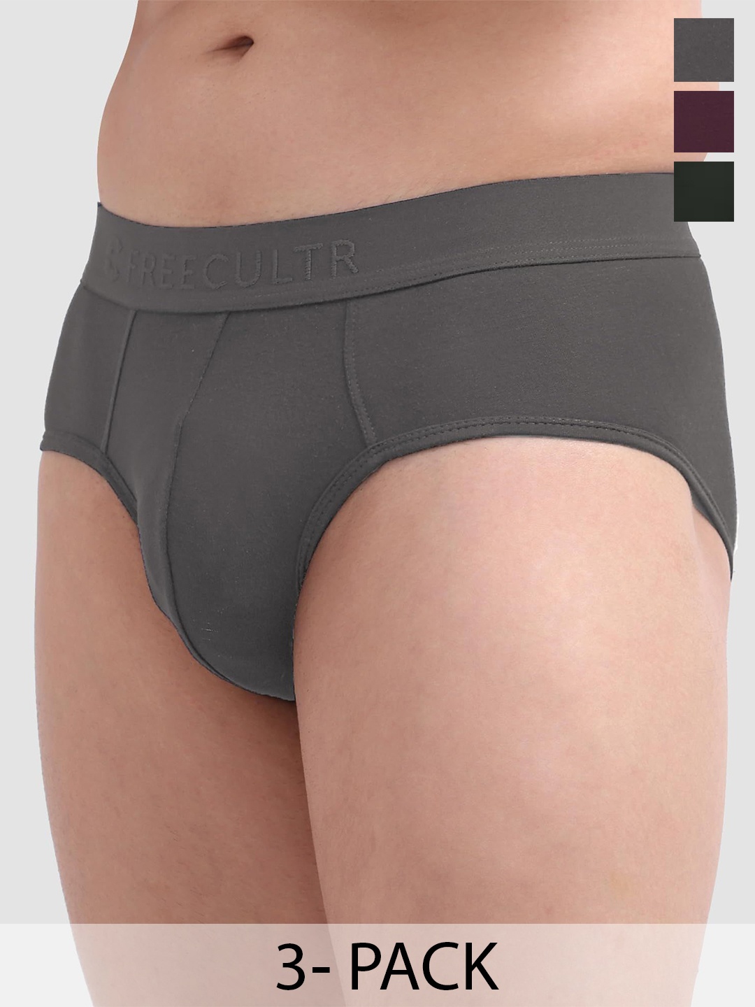 FREECULTR Men Pack Of 4 Anti Bacterial Micromodal Briefs Briefs FCPCXBAGMGPWSAB_XXXL, Black
FREECULTR Men Pack Of 4 Anti Bacterial Micromodal Briefs Briefs FCPCXBAGMGPWSAB_XXXL, Black