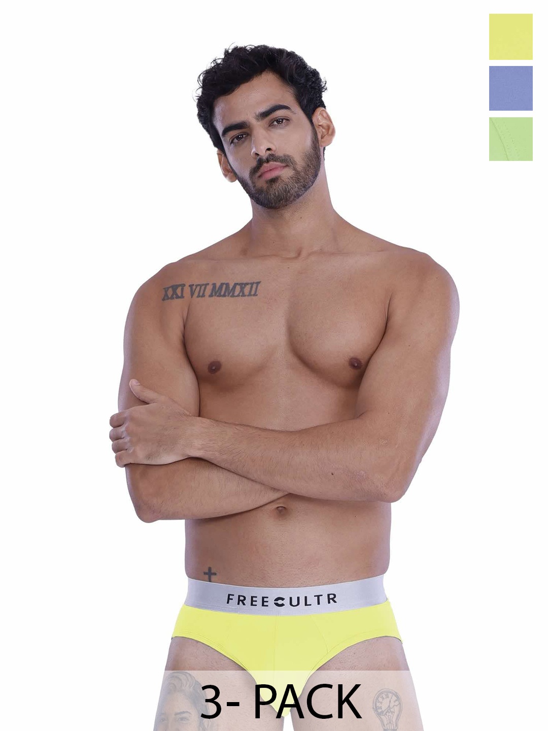 FREECULTR Men Pack Of 3 Anti Bacterial Ribbed Basic BriefsFC-SF-B-PWB-SY-SM-03_S, Blue
FREECULTR Men Pack Of 3 Anti Bacterial Ribbed Basic BriefsFC-SF-B-PWB-SY-SM-03_S, Blue