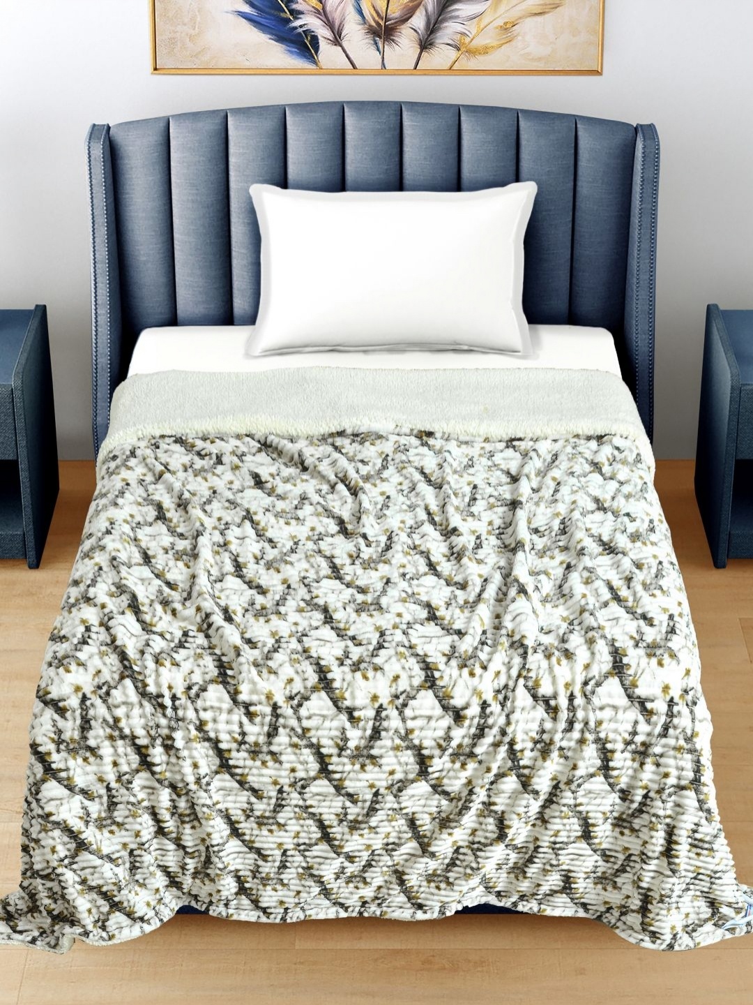 FABINALIV White & Green Abstract Woollen Mild Winter 400 GSM Single Bed Comforter
FABINALIV White & Green Abstract Woollen Mild Winter 400 GSM Single Bed Comforter