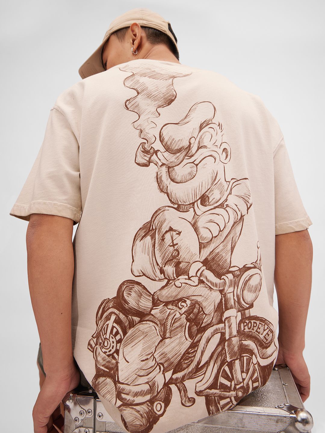The Souled Store Men Popeye Graphic Printed Round Neck Cotton Oversized T-shirt, Cream
The Souled Store Men Popeye Graphic Printed Round Neck Cotton Oversized T-shirt, Cream