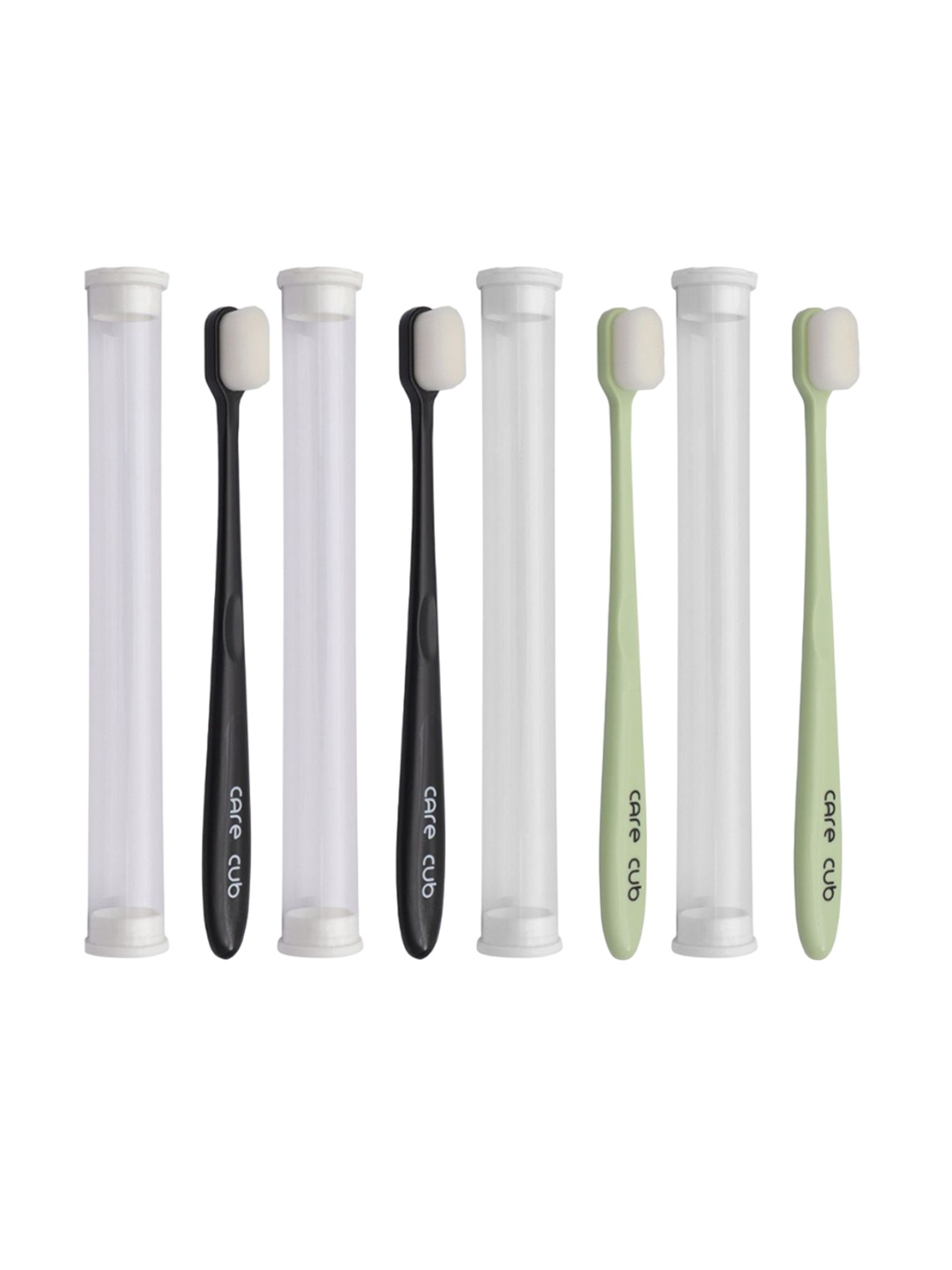 CARE CUB Set Of 4 Flat Ultra Soft Nano 10,000 Bristles Oral Toothbrush - Black & Green
CARE CUB Set Of 4 Flat Ultra Soft Nano 10,000 Bristles Oral Toothbrush - Black & Green