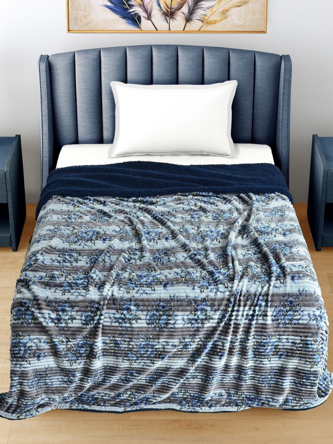 FABINALIV Grey & Blue Floral Printed Woollen Mild Winter 400 GSM Single Bed Comforter
FABINALIV Grey & Blue Floral Printed Woollen Mild Winter 400 GSM Single Bed Comforter