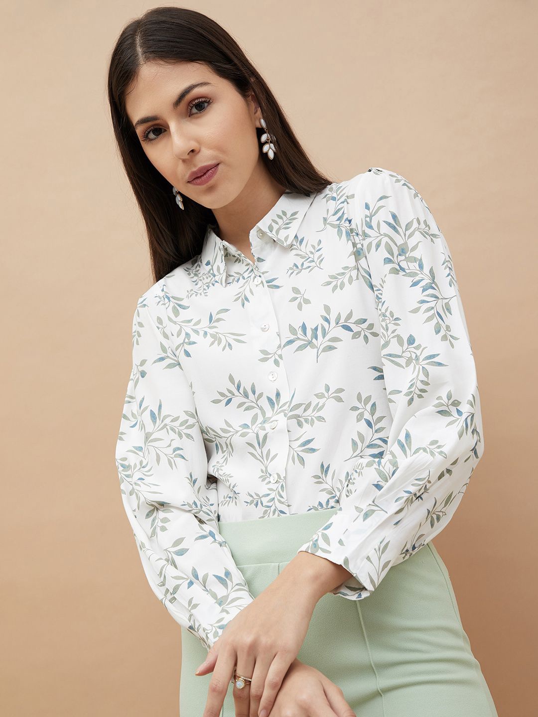 CODE by Lifestyle Women Floral Printed Shirt Style Long Sleeves Casual Top, Off white
CODE by Lifestyle Women Floral Printed Shirt Style Long Sleeves Casual Top, Off white