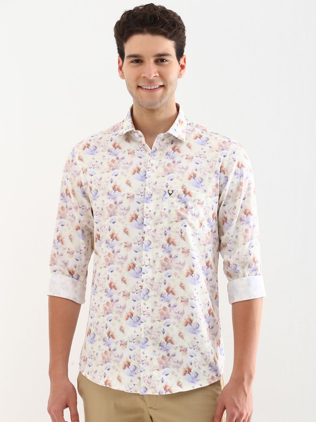 Allen Solly Men Classic Spread Collar Floral Printed Cotton Slim Fit Casual Shirt, Cream
Allen Solly Men Classic Spread Collar Floral Printed Cotton Slim Fit Casual Shirt, Cream