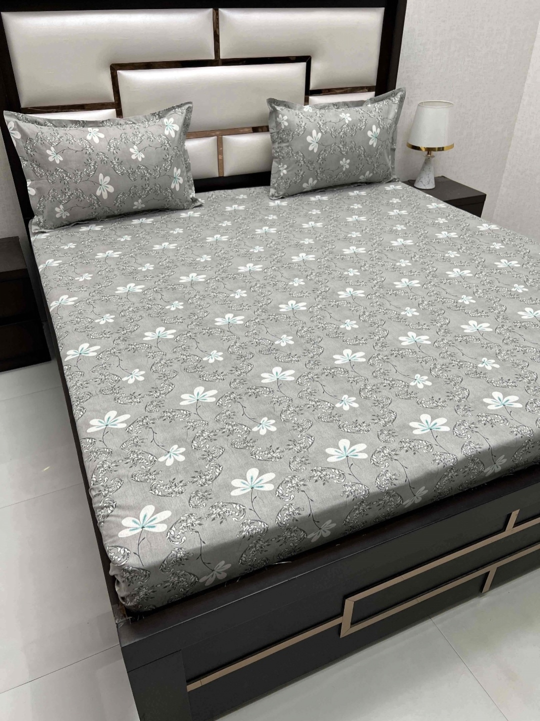 Pure Decor Cotton Queen Size Double Bed Bedsheet With 2 Pillow Covers 2.28m X 2.54m, Grey
Pure Decor Cotton Queen Size Double Bed Bedsheet With 2 Pillow Covers 2.28m X 2.54m, Grey