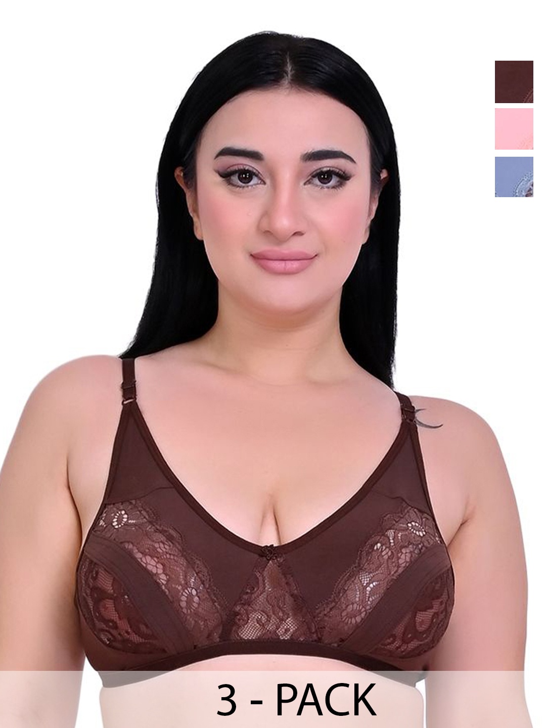 Piylu Women Pack of 3 T-shirt Medium Coverage Lightly Padded All Day Comfort Bra, Brown
Piylu Women Pack of 3 T-shirt Medium Coverage Lightly Padded All Day Comfort Bra, Brown