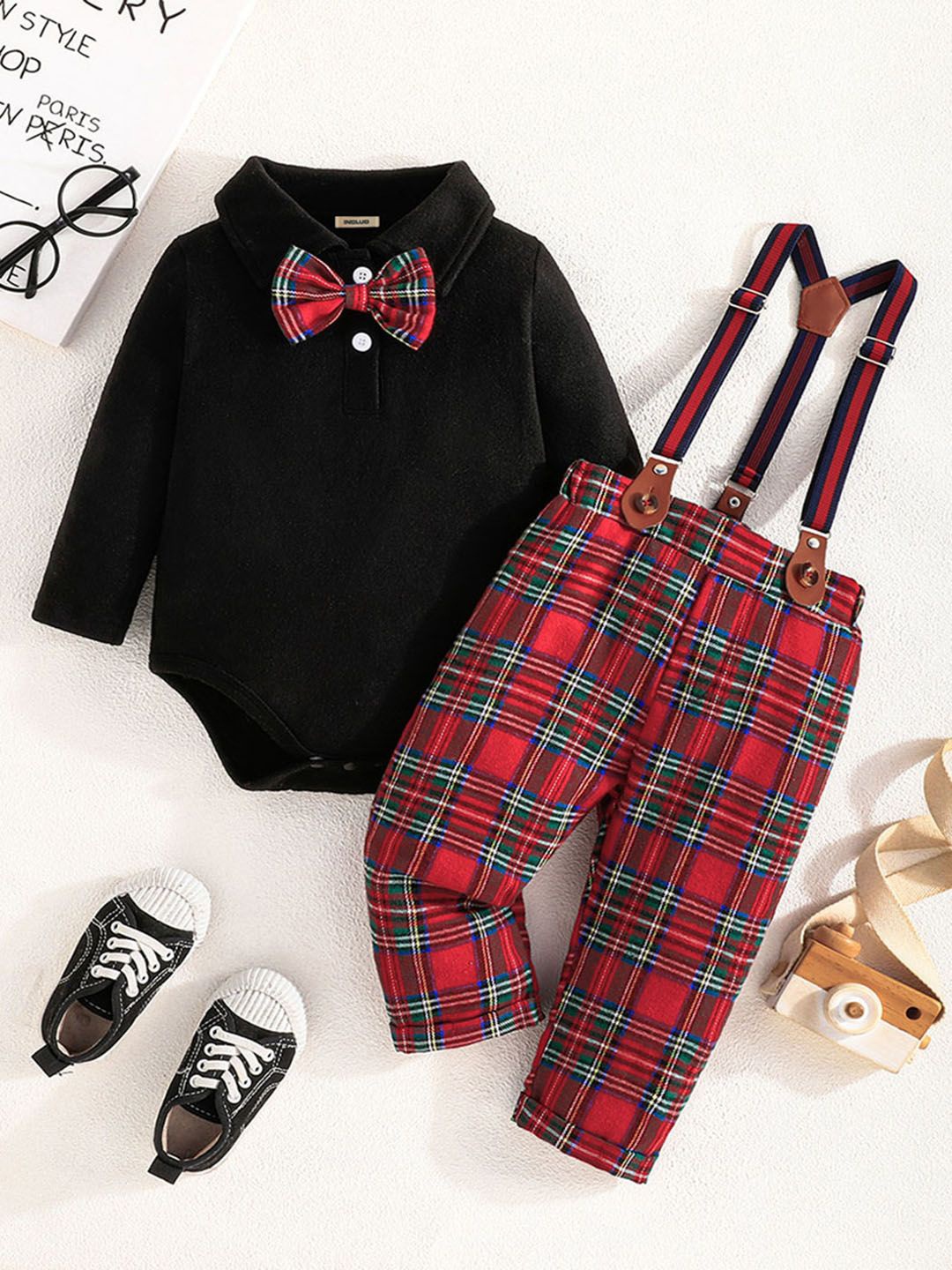 INCLUD Boys Shirt Collar Long Sleeves Shirt With Trouser With Suspender With Bow Tie, Red
INCLUD Boys Shirt Collar Long Sleeves Shirt With Trouser With Suspender With Bow Tie, Red