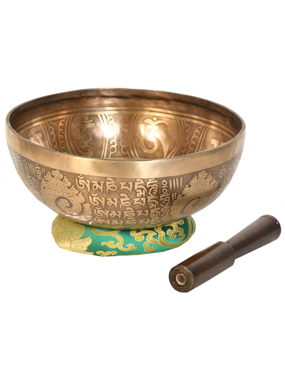 Exotic India Gold Toned 2 Pieces Tibetan Buddhist Hand Hammered Singing Bowl With Sticks, Brown
Exotic India Gold Toned 2 Pieces Tibetan Buddhist Hand Hammered Singing Bowl With Sticks, Brown