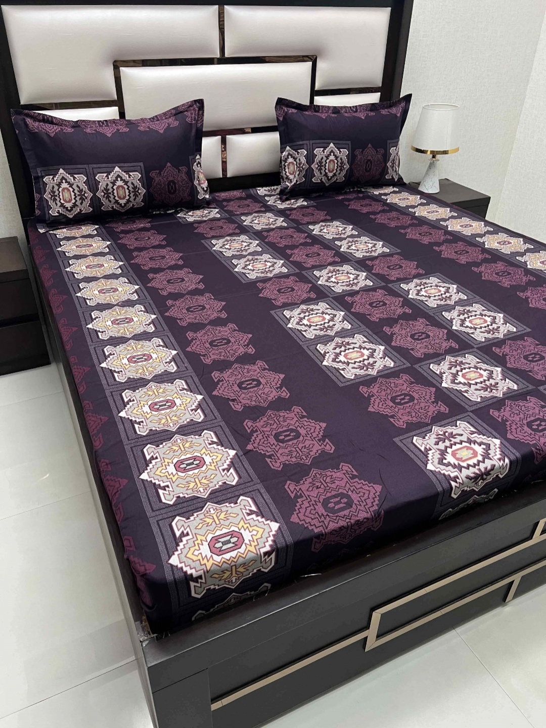 Pure Decor Passion Purple Printed Pure Cotton 220 TC Queen Bedsheet Set 2.28 m x 2.55 m
Pure Decor Passion Purple Printed Pure Cotton 220 TC Queen Bedsheet Set 2.28 m x 2.55 m