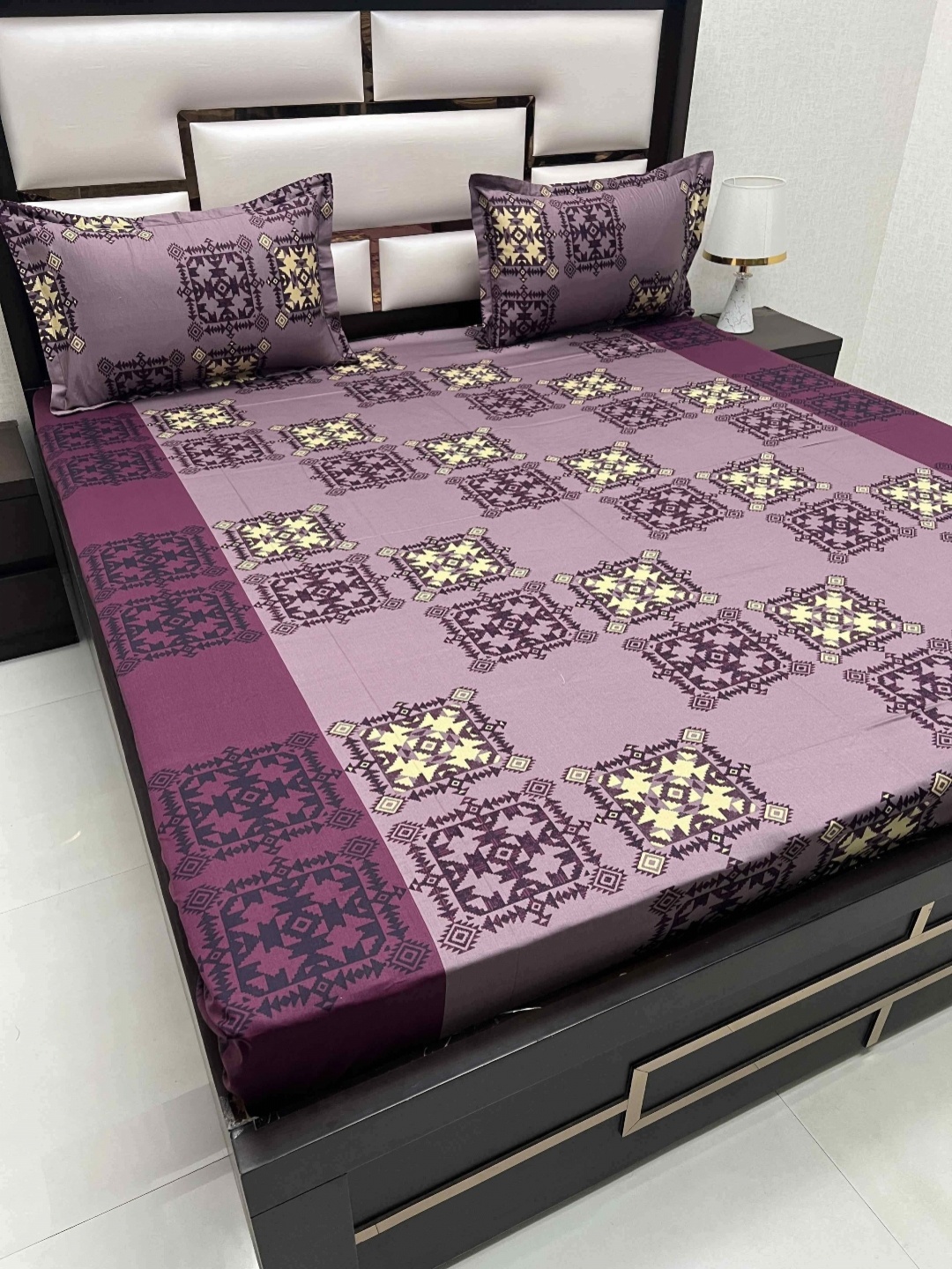 Pure Decor Passion Fur Purple Ethnic Printed Cotton 200 TC Queen Bedsheet Set 2.53 x 2.27m
Pure Decor Passion Fur Purple Ethnic Printed Cotton 200 TC Queen Bedsheet Set 2.53 x 2.27m