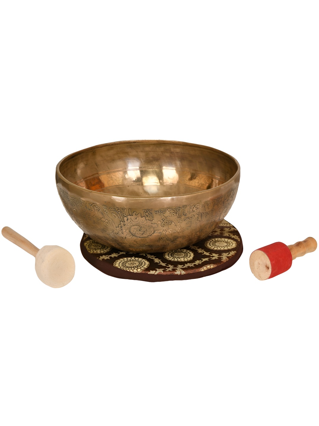 Exotic India Brown 3 Pieces Tibetan Buddhist Hand Hammered Singing Bowl With Sticks, Gold
Exotic India Brown 3 Pieces Tibetan Buddhist Hand Hammered Singing Bowl With Sticks, Gold
