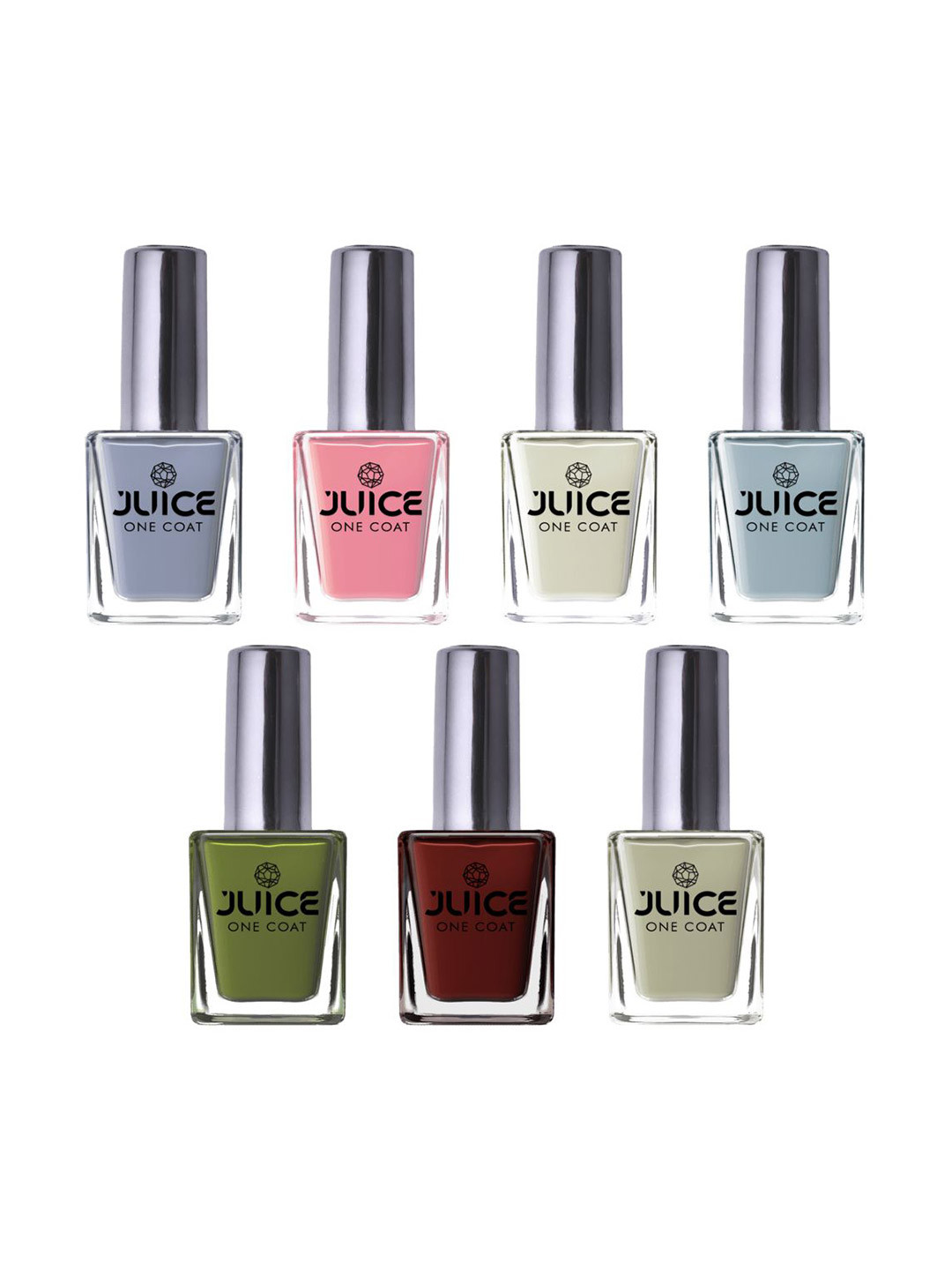 JUICE Set Of 7 Long Lasting Waterproof Chip Resistant One Coat Nail Polish - 11ml Each, Peach
JUICE Set Of 7 Long Lasting Waterproof Chip Resistant One Coat Nail Polish - 11ml Each, Peach