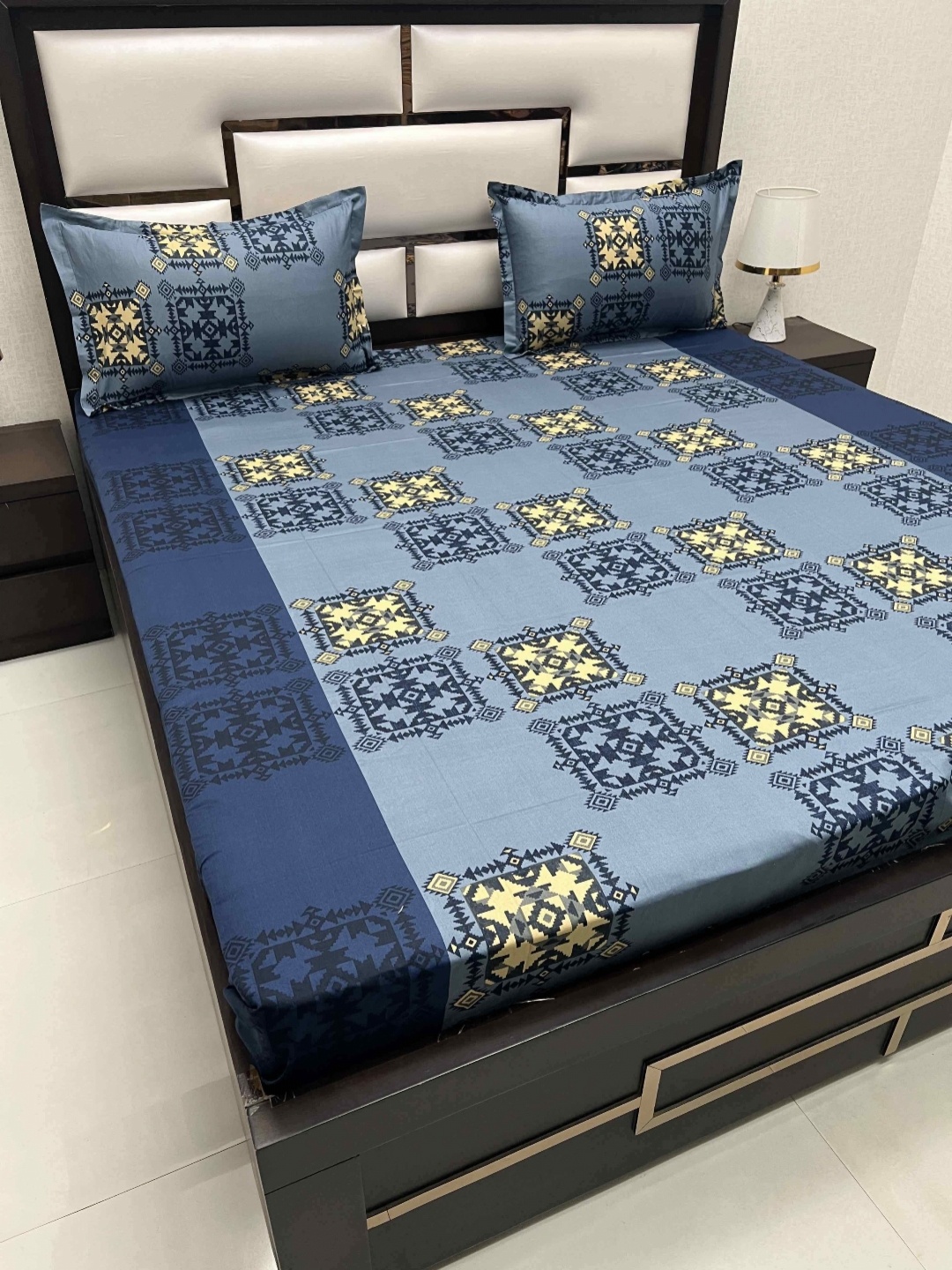Pure Decor Cotton Queen Size Double Bed Bedsheet With 2 Pillow Covers 2.28m X 2.54m, Blue
Pure Decor Cotton Queen Size Double Bed Bedsheet With 2 Pillow Covers 2.28m X 2.54m, Blue