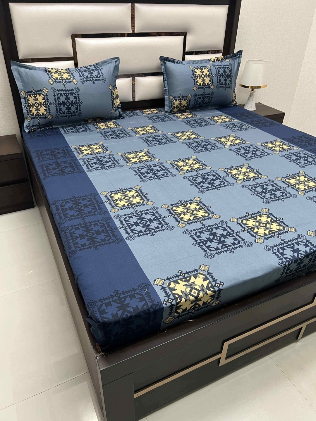 Pure Decor Cotton Queen Size Double Bed Bedsheet With 2 Pillow Covers 2.28m X 2.54m, Blue
Pure Decor Cotton Queen Size Double Bed Bedsheet With 2 Pillow Covers 2.28m X 2.54m, Blue