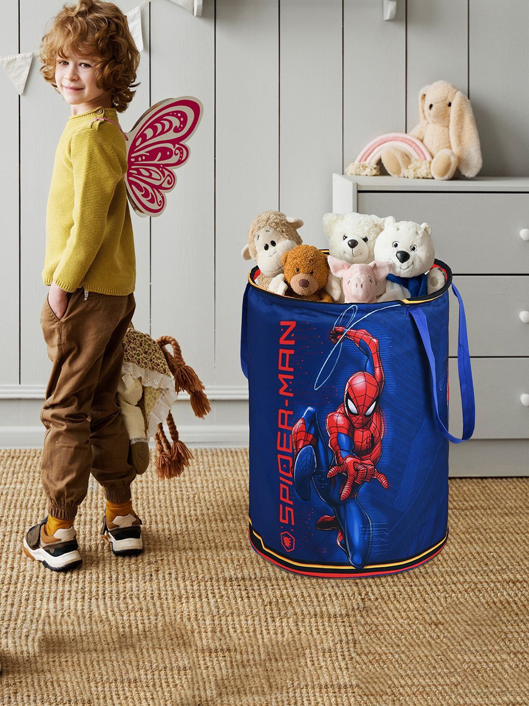 Kuber Industries Blue & Red 2 Pieces Marvel Spiderman Printed Foldable Laundry Bag 45L
Kuber Industries Blue & Red 2 Pieces Marvel Spiderman Printed Foldable Laundry Bag 45L