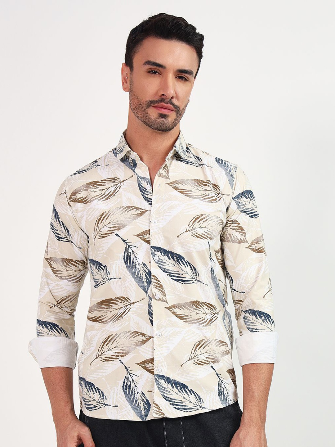 YOUTH FIRST Men Premium Spread Collar Floral Printed Casual Shirt, Beige
YOUTH FIRST Men Premium Spread Collar Floral Printed Casual Shirt, Beige