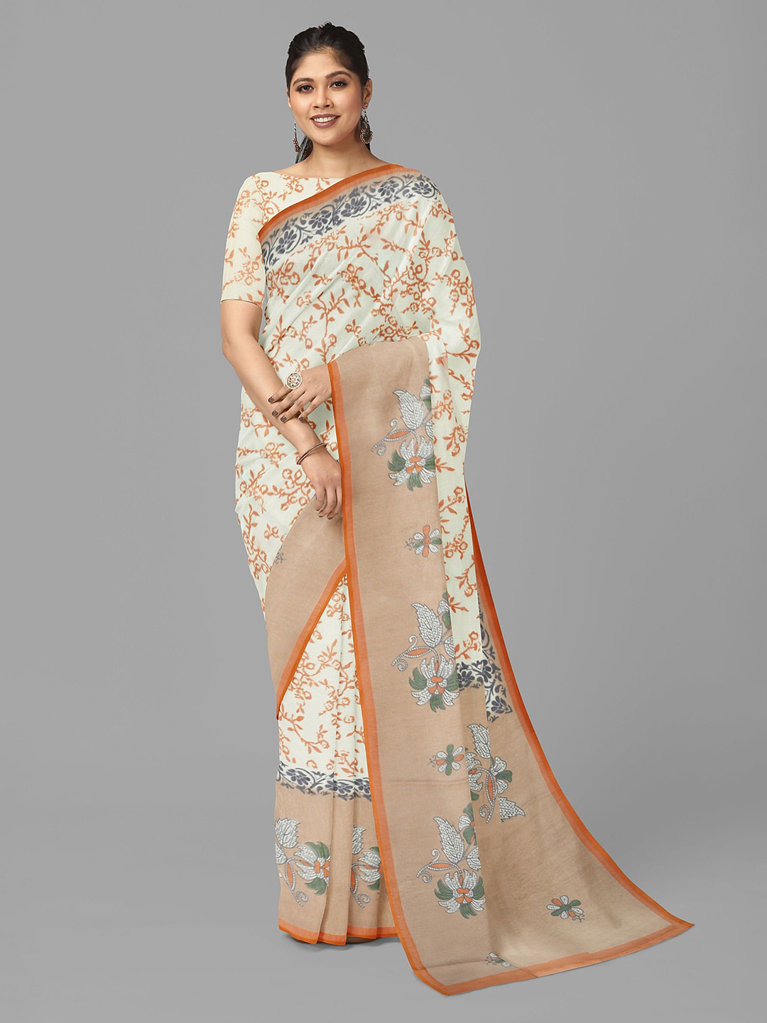 The Chennai Silks womens Pure Cotton Muga Saree, Cream
The Chennai Silks womens Pure Cotton Muga Saree, Cream