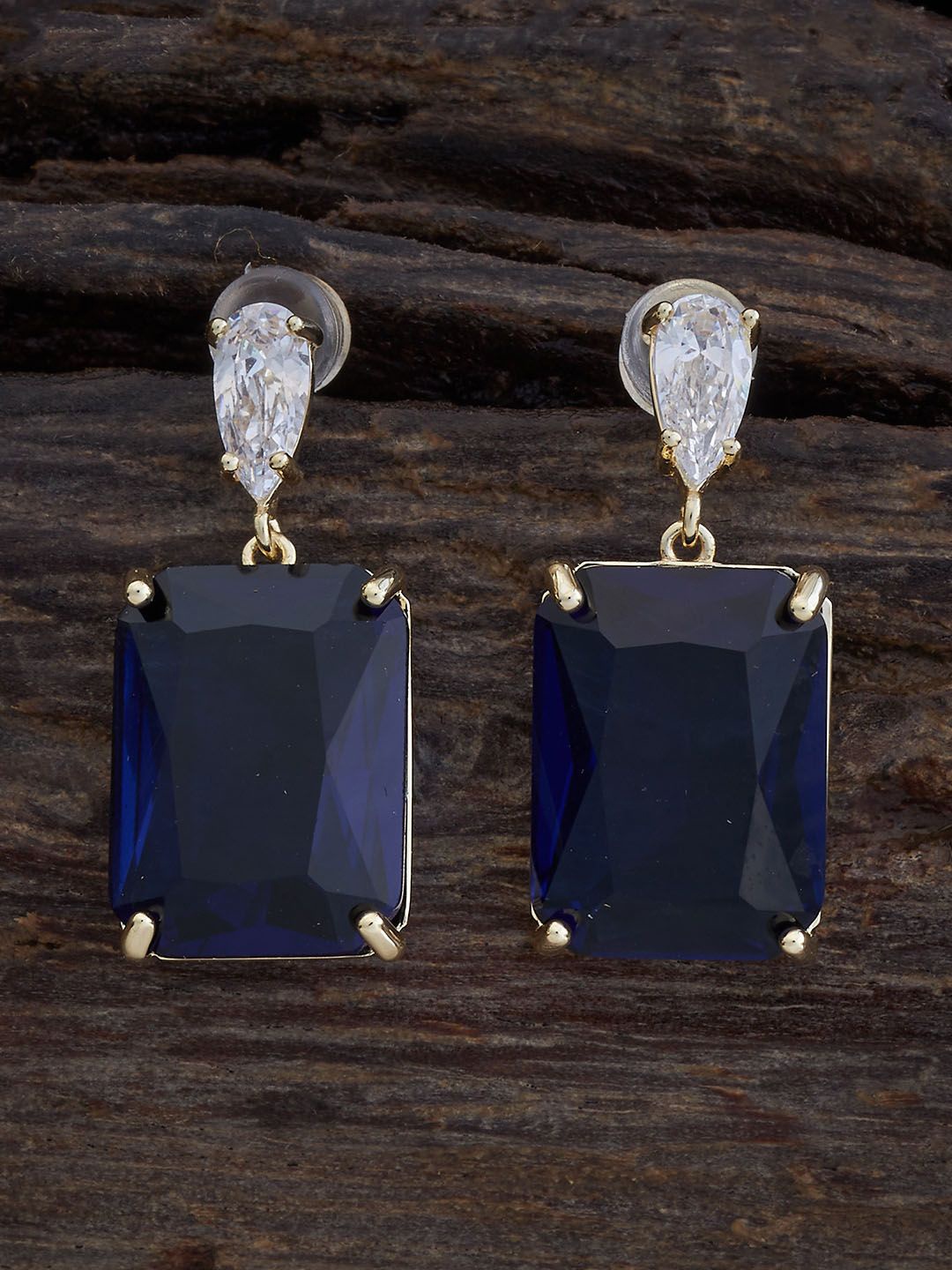 Kushal's Fashion Jewellery Gold-Plated Square Cubic Zirconia Studded Drop Earrings, Blue
Kushal's Fashion Jewellery Gold-Plated Square Cubic Zirconia Studded Drop Earrings, Blue