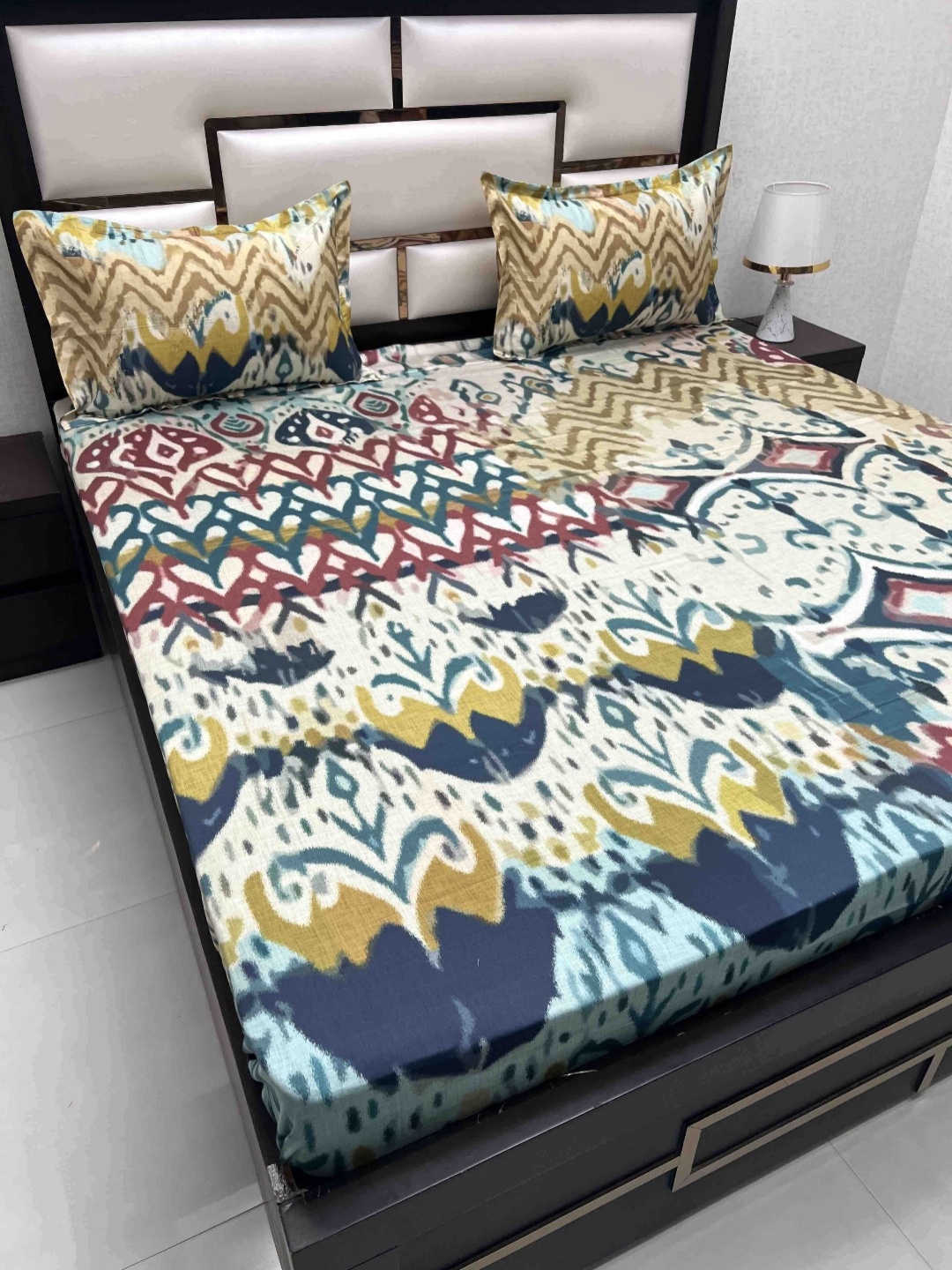 Pure Decor Cotton King Size Double Bed Bedsheet With 2 Pillow Covers 2.74m X 2.74m, Blue
Pure Decor Cotton King Size Double Bed Bedsheet With 2 Pillow Covers 2.74m X 2.74m, Blue