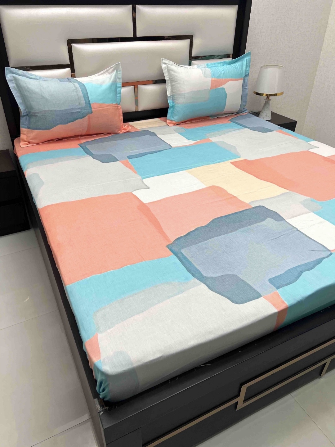 Pure Decor Cotton King Size Double Bed Bedsheet With 2 Pillow Covers 2.74m X 2.74m, Blue
Pure Decor Cotton King Size Double Bed Bedsheet With 2 Pillow Covers 2.74m X 2.74m, Blue