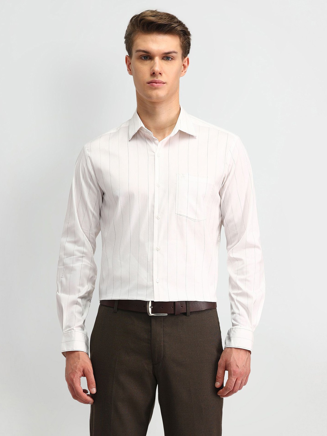 Arrow Men Manhattan Spread Collar Pinstripes Striped Cotton Slim Fit Formal Shirt, White
Arrow Men Manhattan Spread Collar Pinstripes Striped Cotton Slim Fit Formal Shirt, White