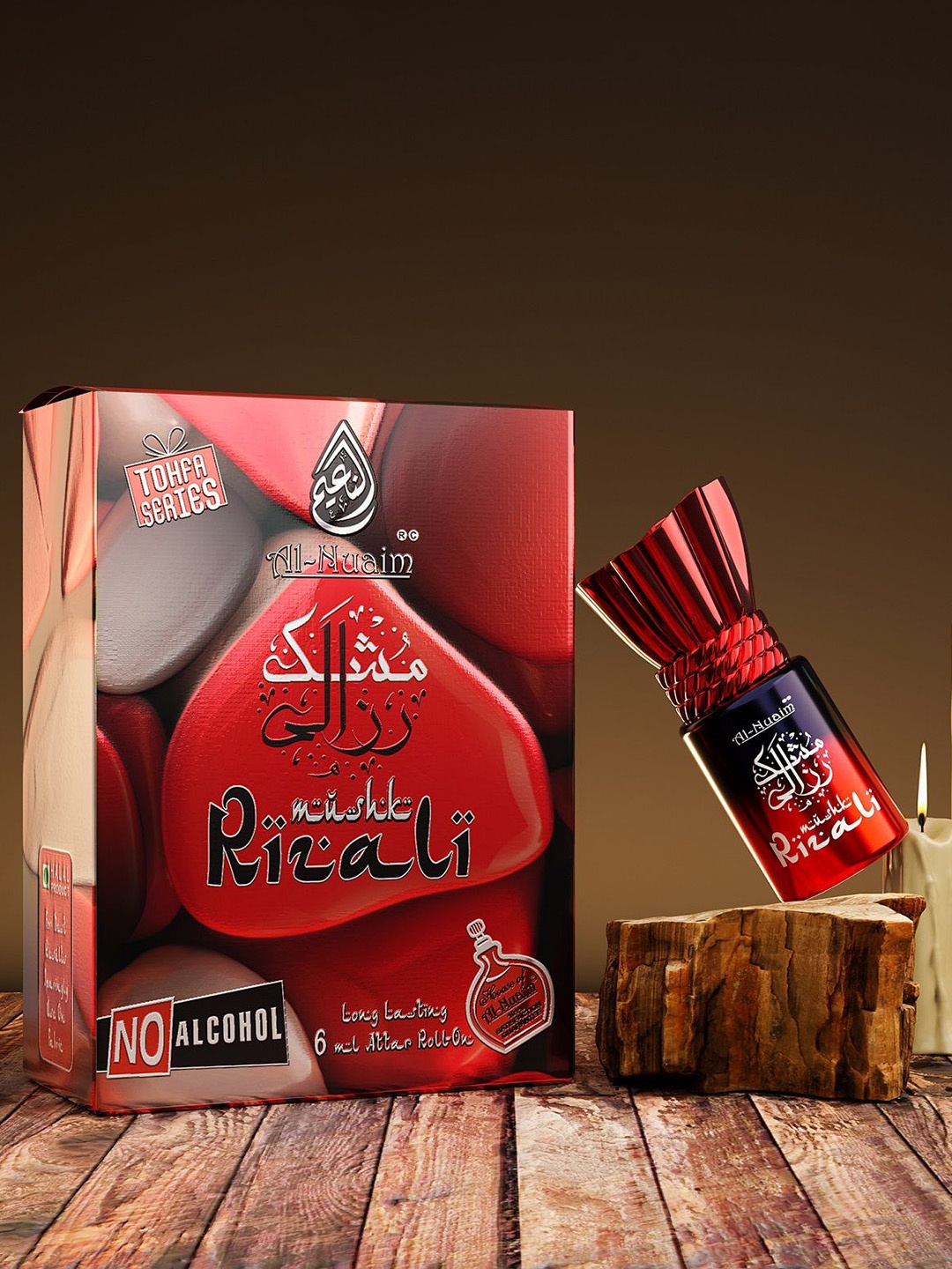 Al-Nuaim Tofa Series Mushk Rizali Alcohol Free Long Lasting Attar Roll-On - 6 ml, Red
Al-Nuaim Tofa Series Mushk Rizali Alcohol Free Long Lasting Attar Roll-On - 6 ml, Red