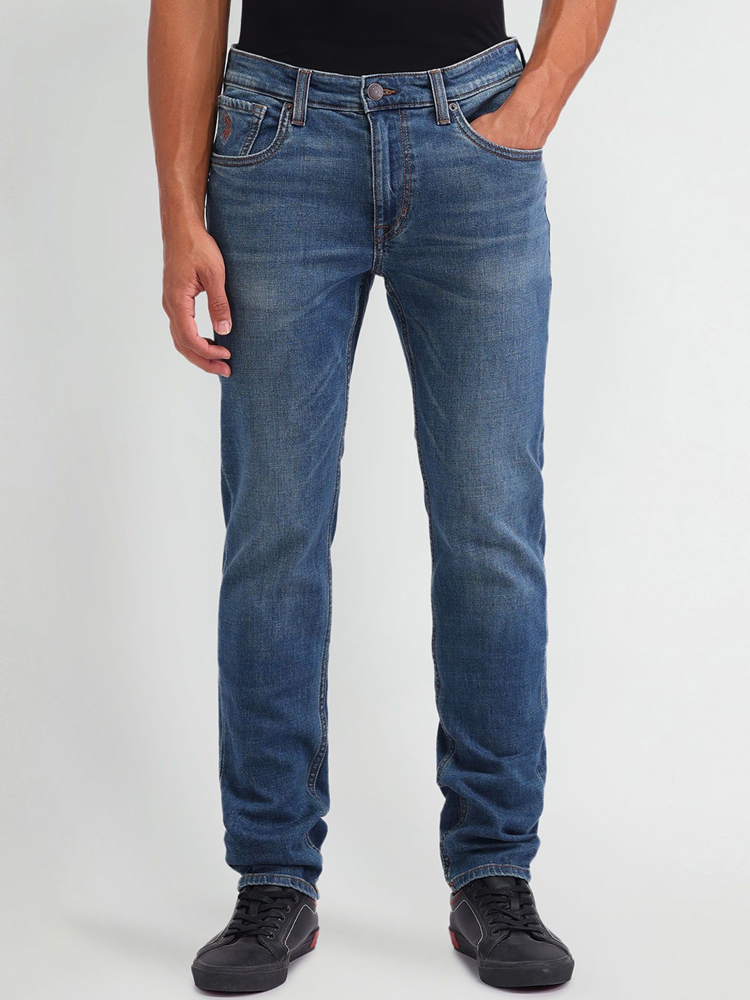 U.S. Polo Assn. Denim Co. Men Prince Slim Fit Heavy Fade Stretchable Jeans, Blue
U.S. Polo Assn. Denim Co. Men Prince Slim Fit Heavy Fade Stretchable Jeans, Blue