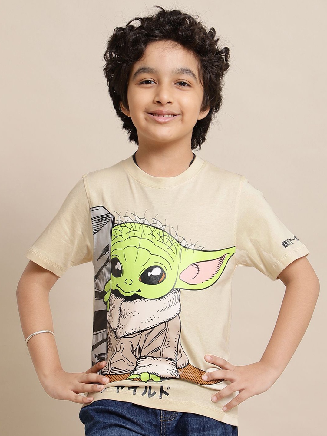 Kids Ville Boys The Mandalorian Graphic Printed Round Neck Cotton T-shirt, Beige
Kids Ville Boys The Mandalorian Graphic Printed Round Neck Cotton T-shirt, Beige