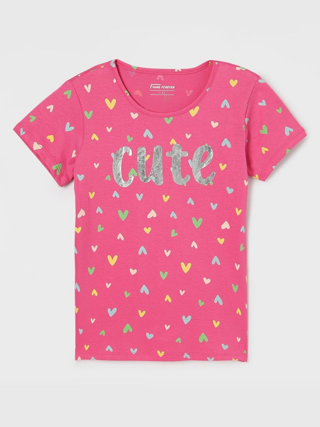 Fame Forever by Lifestyle Girls Conversational Printed Round Neck Cotton T-shirt, Pink
Fame Forever by Lifestyle Girls Conversational Printed Round Neck Cotton T-shirt, Pink