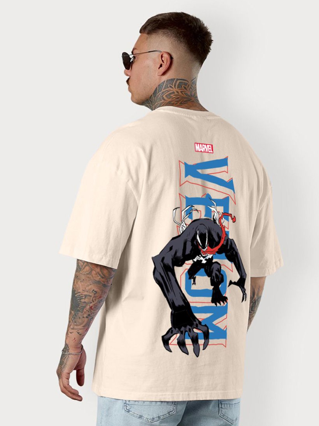 VEIRDO Marvel Men Venom Typography Printed Round Neck Pure Cotton Oversized T-shirt, Beige
VEIRDO Marvel Men Venom Typography Printed Round Neck Pure Cotton Oversized T-shirt, Beige
