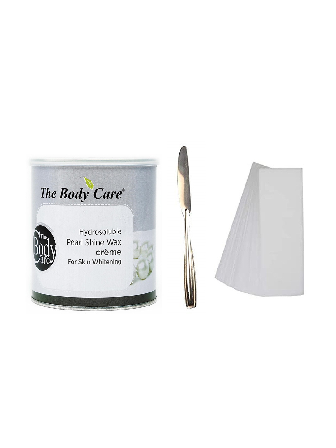 The Body Care Pearl Shine Wax With Stripes & Spatula For Skin Whitening - 700gm, White
The Body Care Pearl Shine Wax With Stripes & Spatula For Skin Whitening - 700gm, White