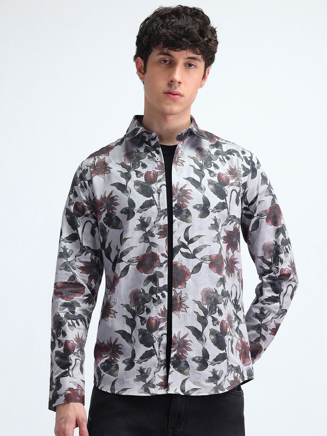 Flying Machine Men Manhattan Spread Collar Floral Printed Cotton Slim Fit Casual Shirt, Grey
Flying Machine Men Manhattan Spread Collar Floral Printed Cotton Slim Fit Casual Shirt, Grey