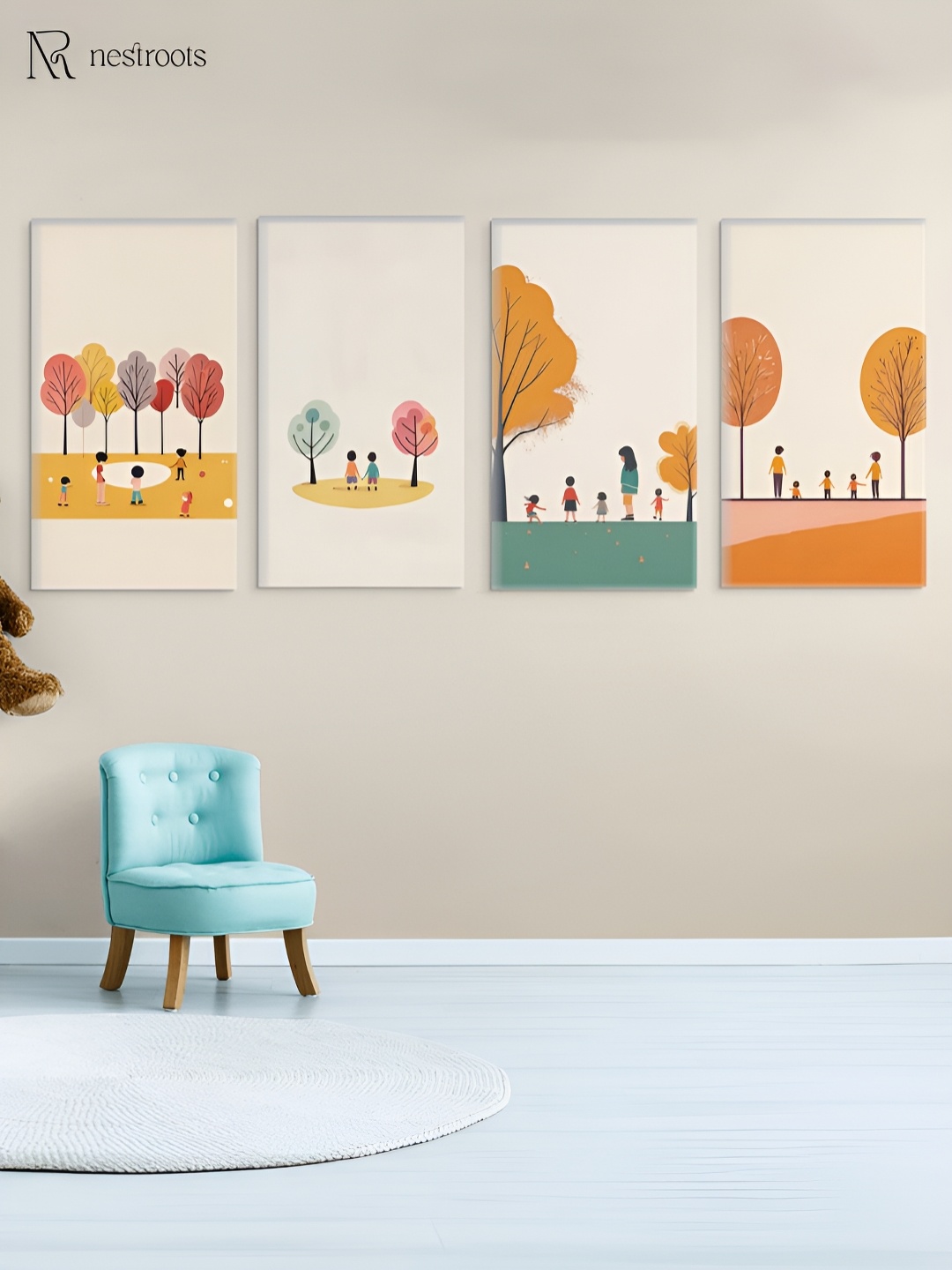 nestroots Cream-Coloured & Mustard 4 Pieces Children's Joyful Outdoor Playtime Wall Arts
nestroots Cream-Coloured & Mustard 4 Pieces Children's Joyful Outdoor Playtime Wall Arts