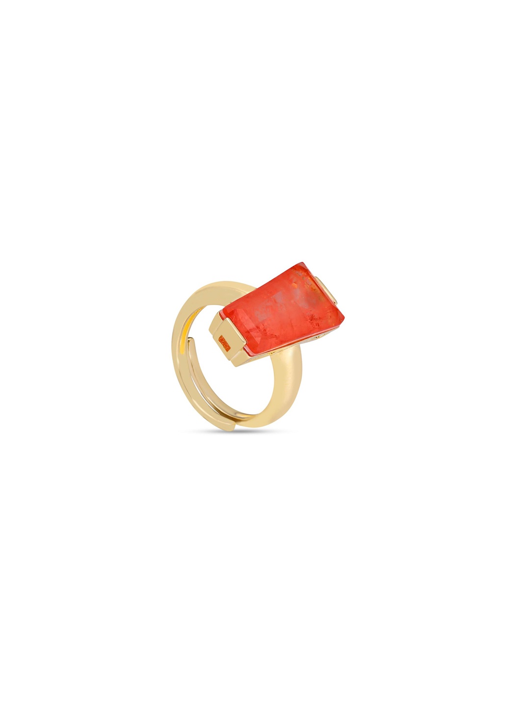 MISS JO 925 Sterling Silver Gold-Plated Stone-Studded Adjustable Cocktail Finger Ring
MISS JO 925 Sterling Silver Gold-Plated Stone-Studded Adjustable Cocktail Finger Ring