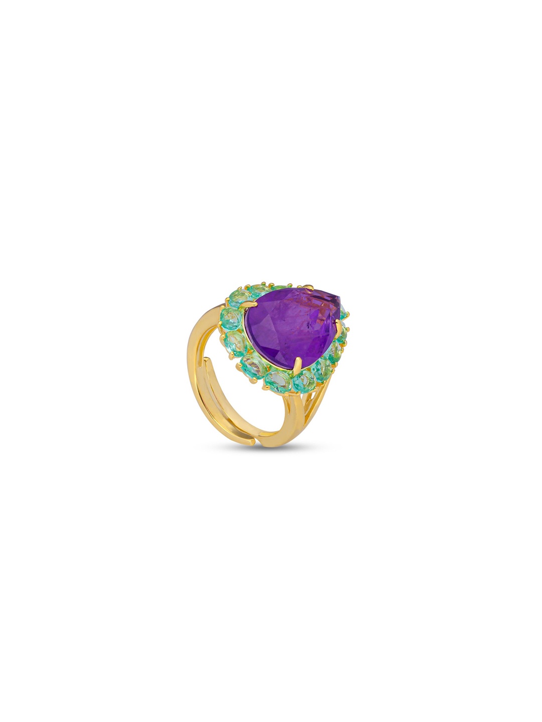 MISS JO 925 Sterling Silver Gold Plated Studded Peacock Paradise Cocktail Finger Ring
MISS JO 925 Sterling Silver Gold Plated Studded Peacock Paradise Cocktail Finger Ring