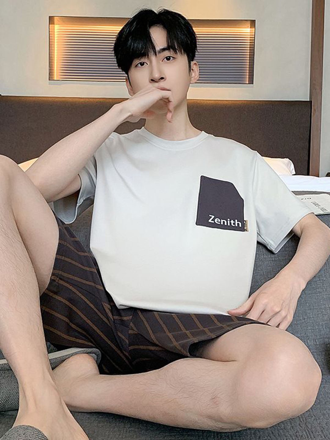 StyleCast Men Short Sleeves Round Neck Printed T-Shirt With Shorts Night Suit, Off white
StyleCast Men Short Sleeves Round Neck Printed T-Shirt With Shorts Night Suit, Off white