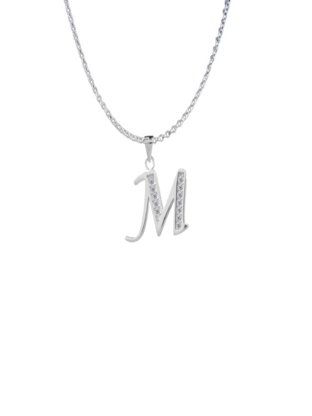 Paavni 925 Sterling Silver Rhodium-Plated Cubic Zirconia Alphabet M Contemporary Pendant
Paavni 925 Sterling Silver Rhodium-Plated Cubic Zirconia Alphabet M Contemporary Pendant