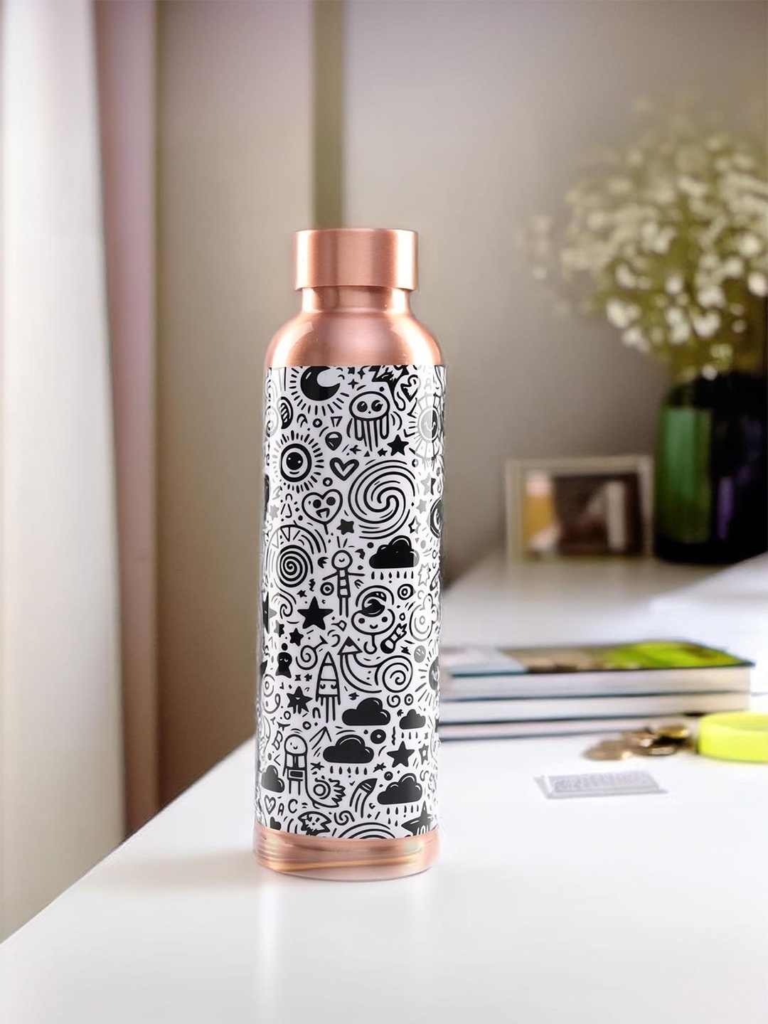 Kuber Industries Copper-Toned & White Single Copper Printed Water Bottle
Kuber Industries Copper-Toned & White Single Copper Printed Water Bottle