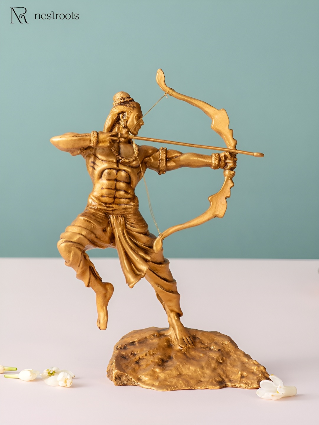 nestroots Gold-Toned Marble Shri Ram: Valor and Righteousness Religious Idol Showpiece
nestroots Gold-Toned Marble Shri Ram: Valor and Righteousness Religious Idol Showpiece