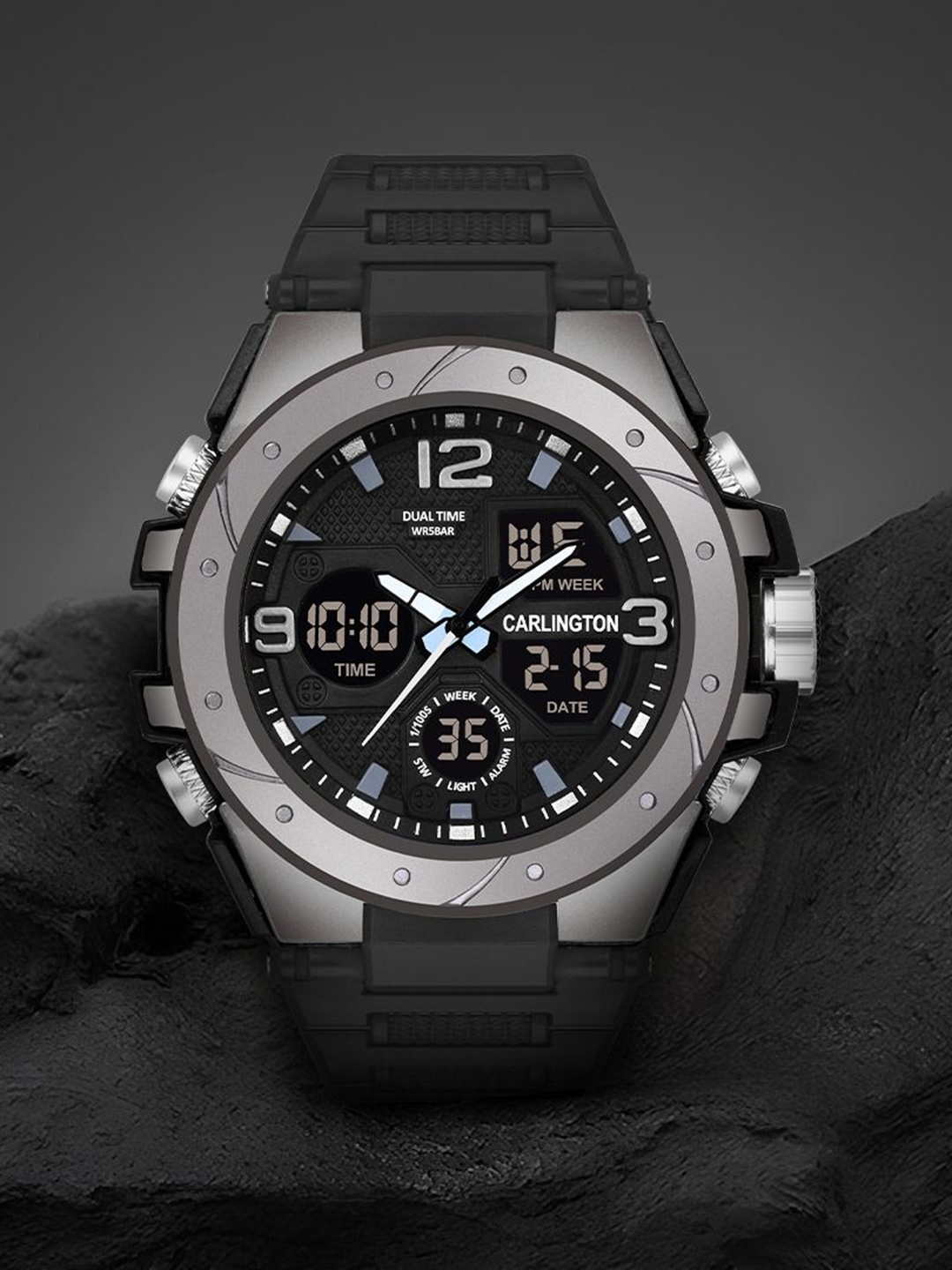 CARLINGTON Men Dial & Straps Digital Multi Function Watch CT 9105 Black1, Black
CARLINGTON Men Dial & Straps Digital Multi Function Watch CT 9105 Black1, Black