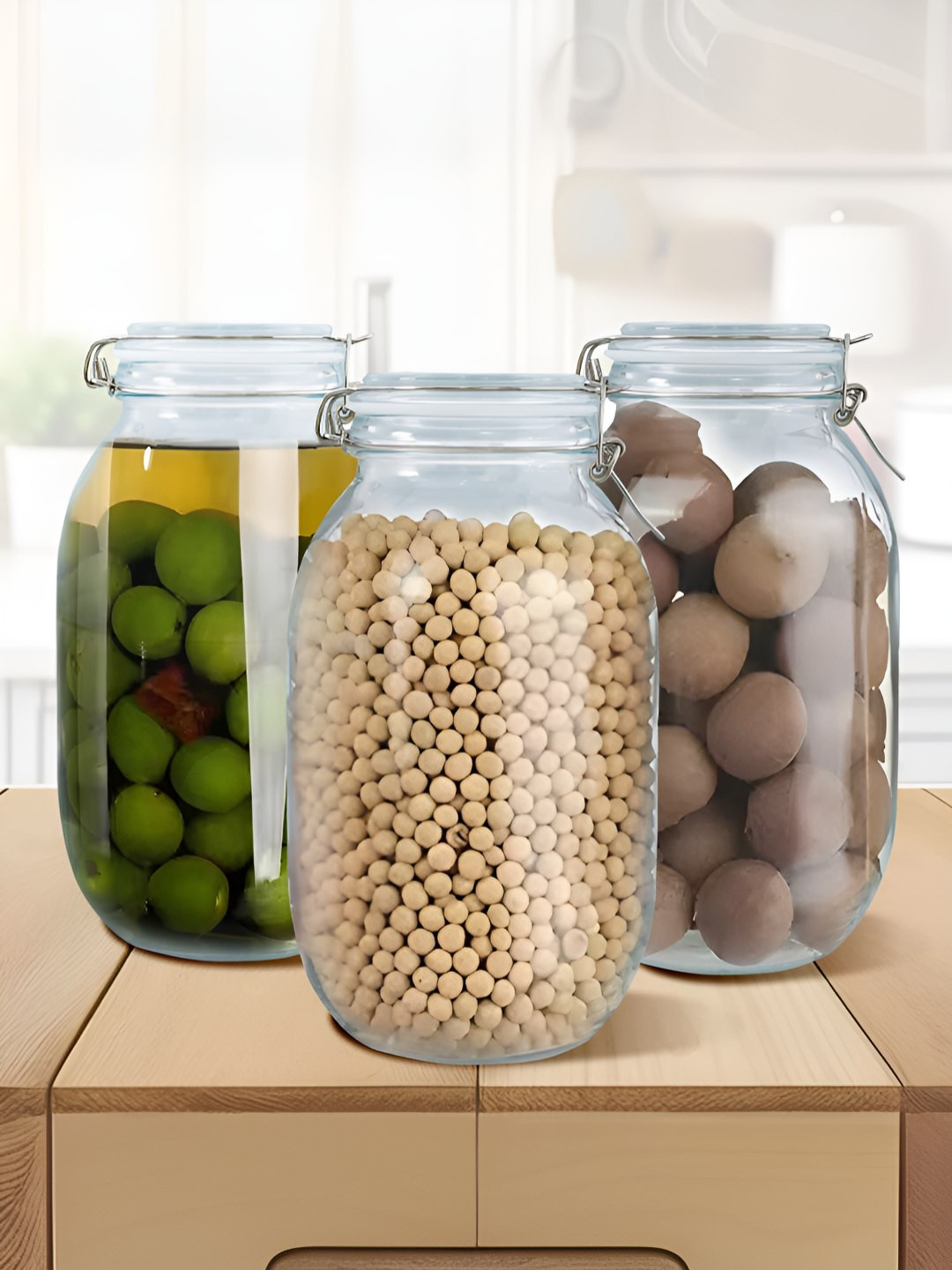 The Better Home Transparent 3 Pcs Glass Easy to Clean Jar With Buckle Lid & Wide Mouth 2L
The Better Home Transparent 3 Pcs Glass Easy to Clean Jar With Buckle Lid & Wide Mouth 2L