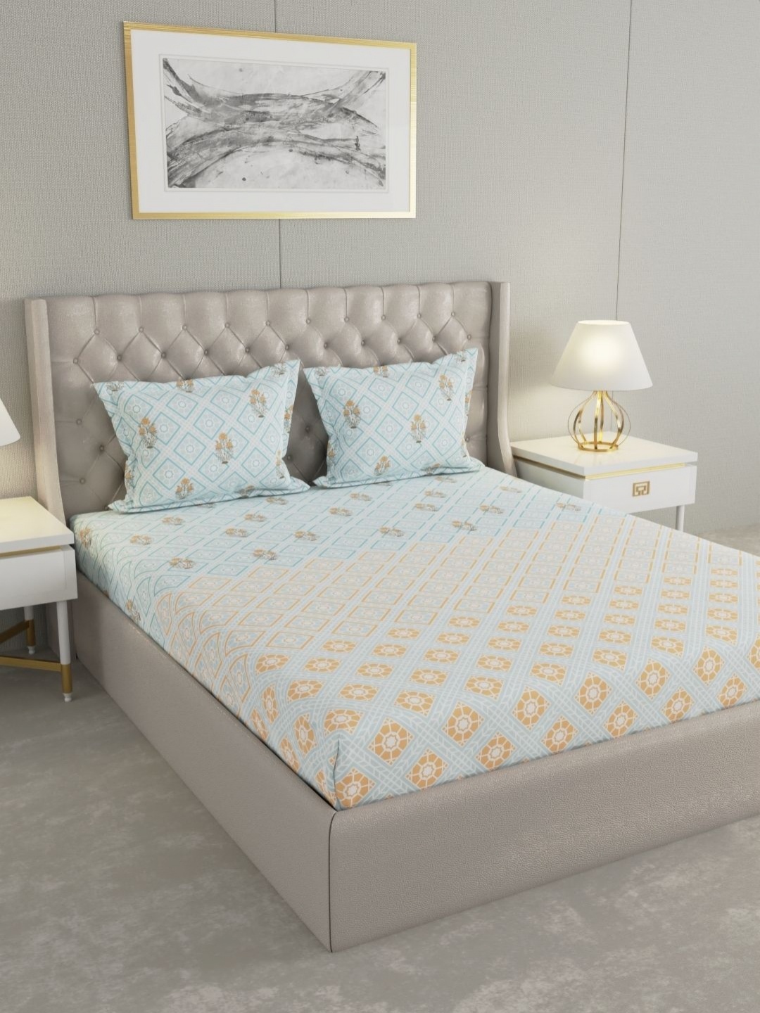 Raymond Home CRYSTAL Grey Floral Printed Cotton 210 TC King Bedsheet Set 2.74 x 2.74m
Raymond Home CRYSTAL Grey Floral Printed Cotton 210 TC King Bedsheet Set 2.74 x 2.74m