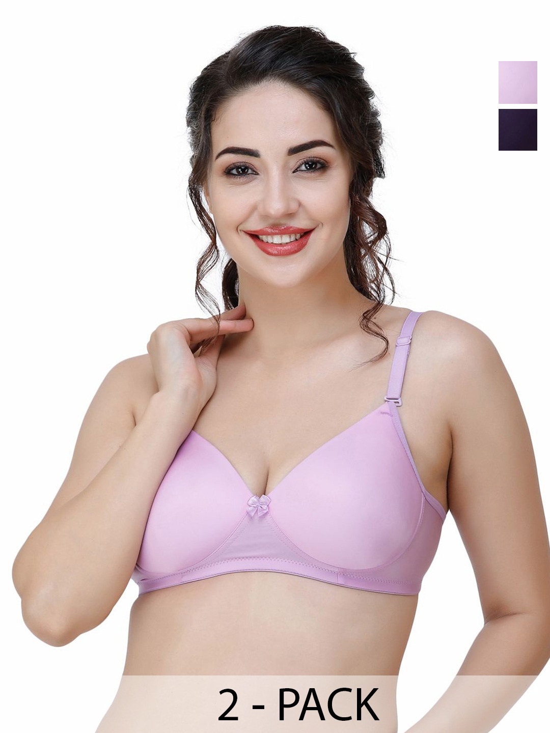 College Girl Pack Of 2Full Coverage Lightly Padded Underwired T-shirt Bra, Purple
College Girl Pack Of 2Full Coverage Lightly Padded Underwired T-shirt Bra, Purple