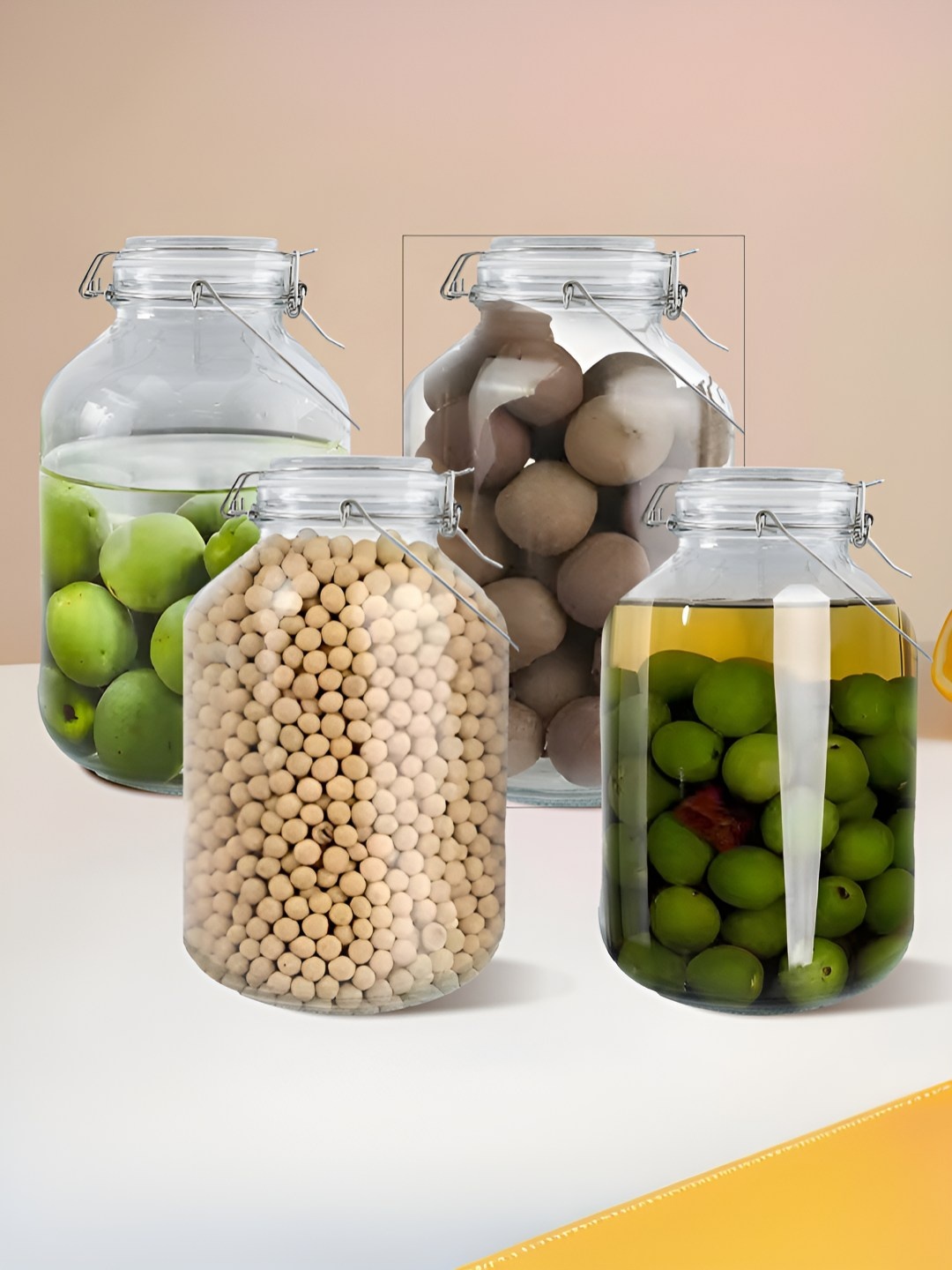 The Better Home Transparent 4 Pcs Glass Easy to Clean Jar With Buckle Lid & Wide Mouth 3L
The Better Home Transparent 4 Pcs Glass Easy to Clean Jar With Buckle Lid & Wide Mouth 3L